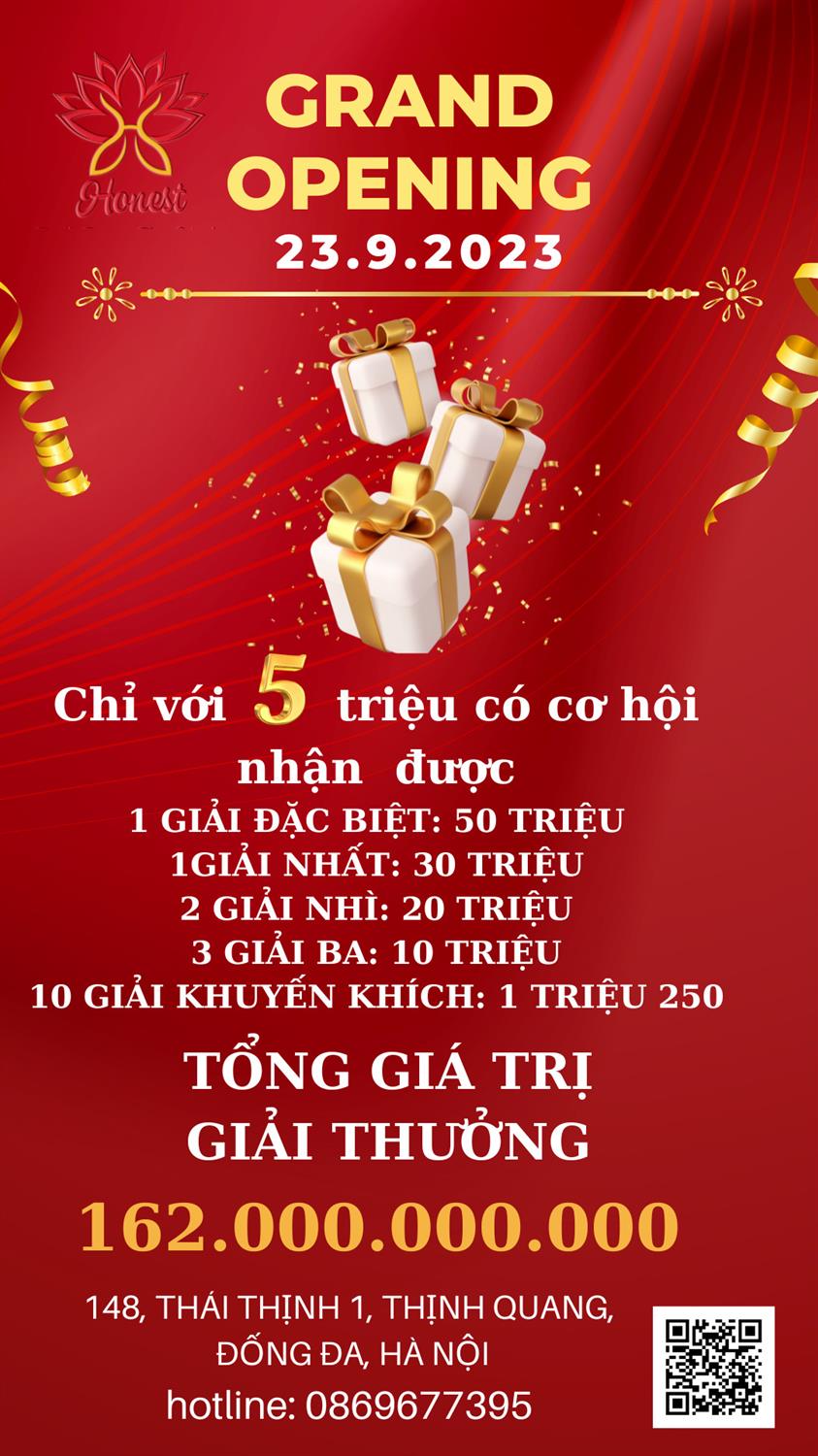  Mừng Khai trương Honest Spa.