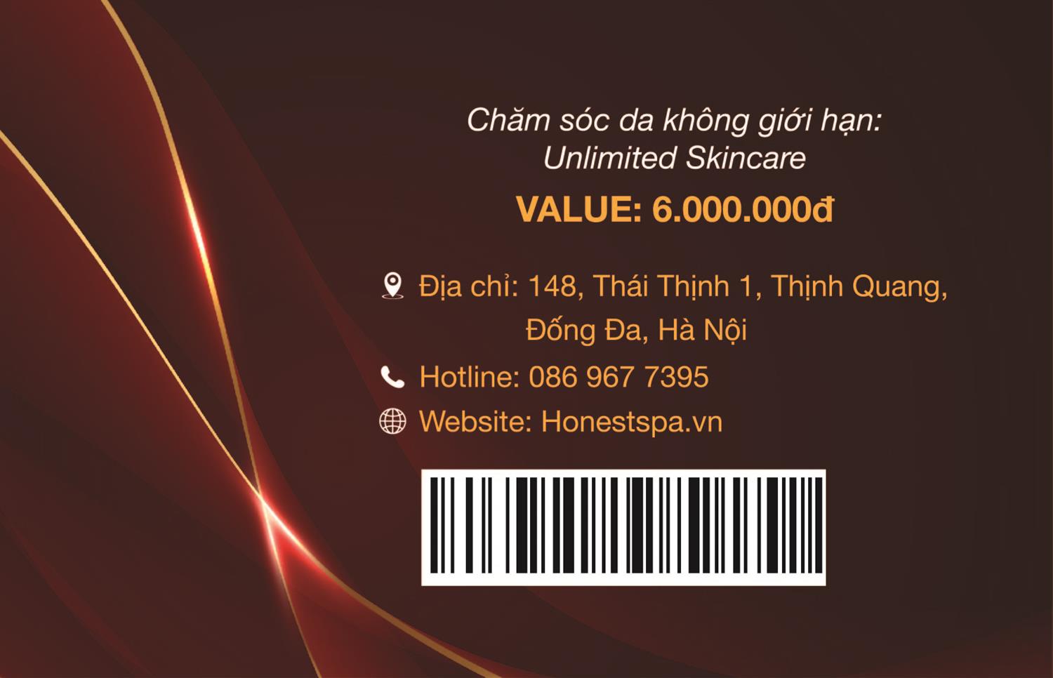 Thẻ chăm sóc da chuyên nghiệp không giới hạn 12 tháng