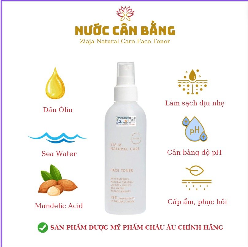 Nước cân bằng-Ziaja Natural Care Face Toner 200ml
