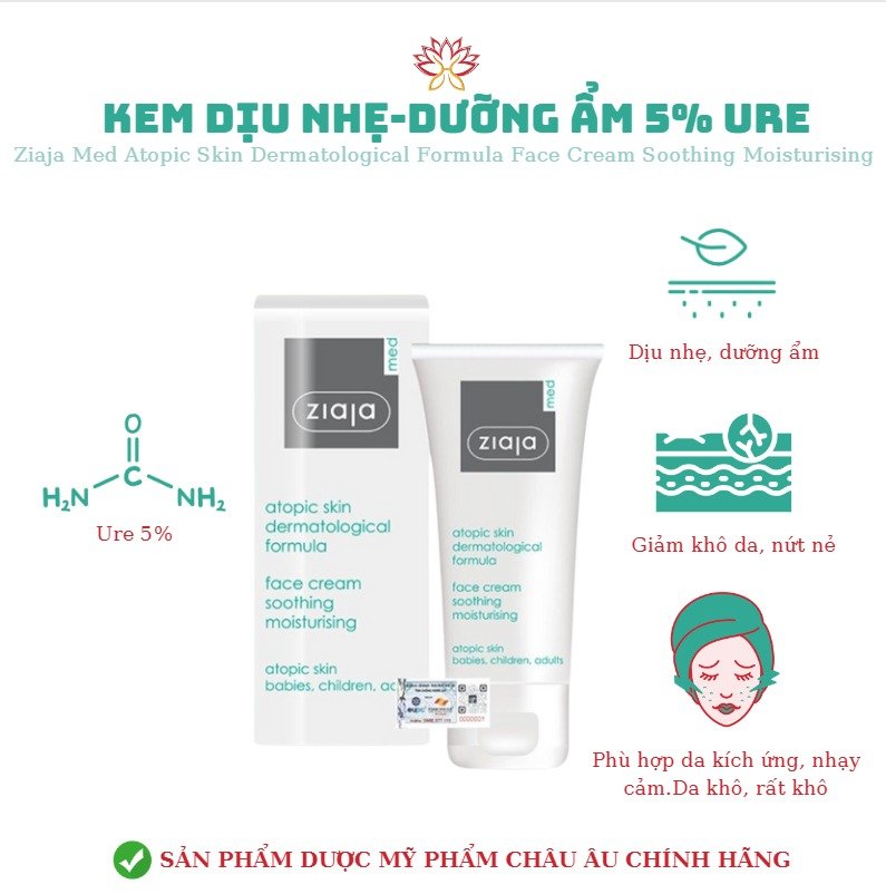  Kem Dịu nhẹ - dưỡng ẩm 5% Urê
