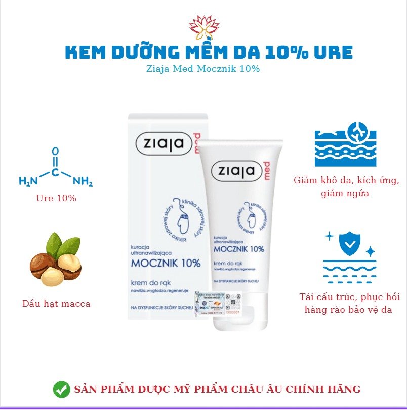 Kem mềm da 10% Ure