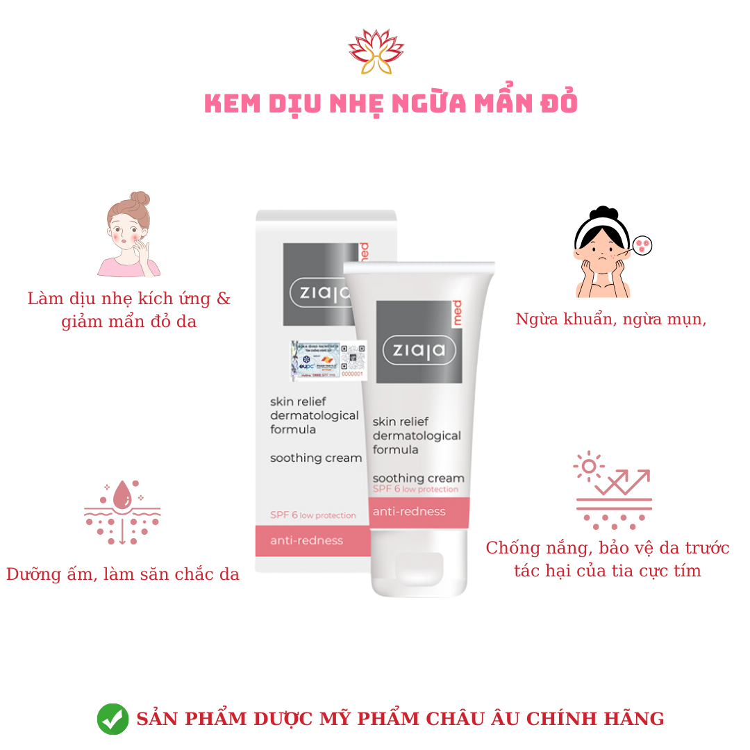 Kem dịu nhẹ ngừa mẩn đỏ