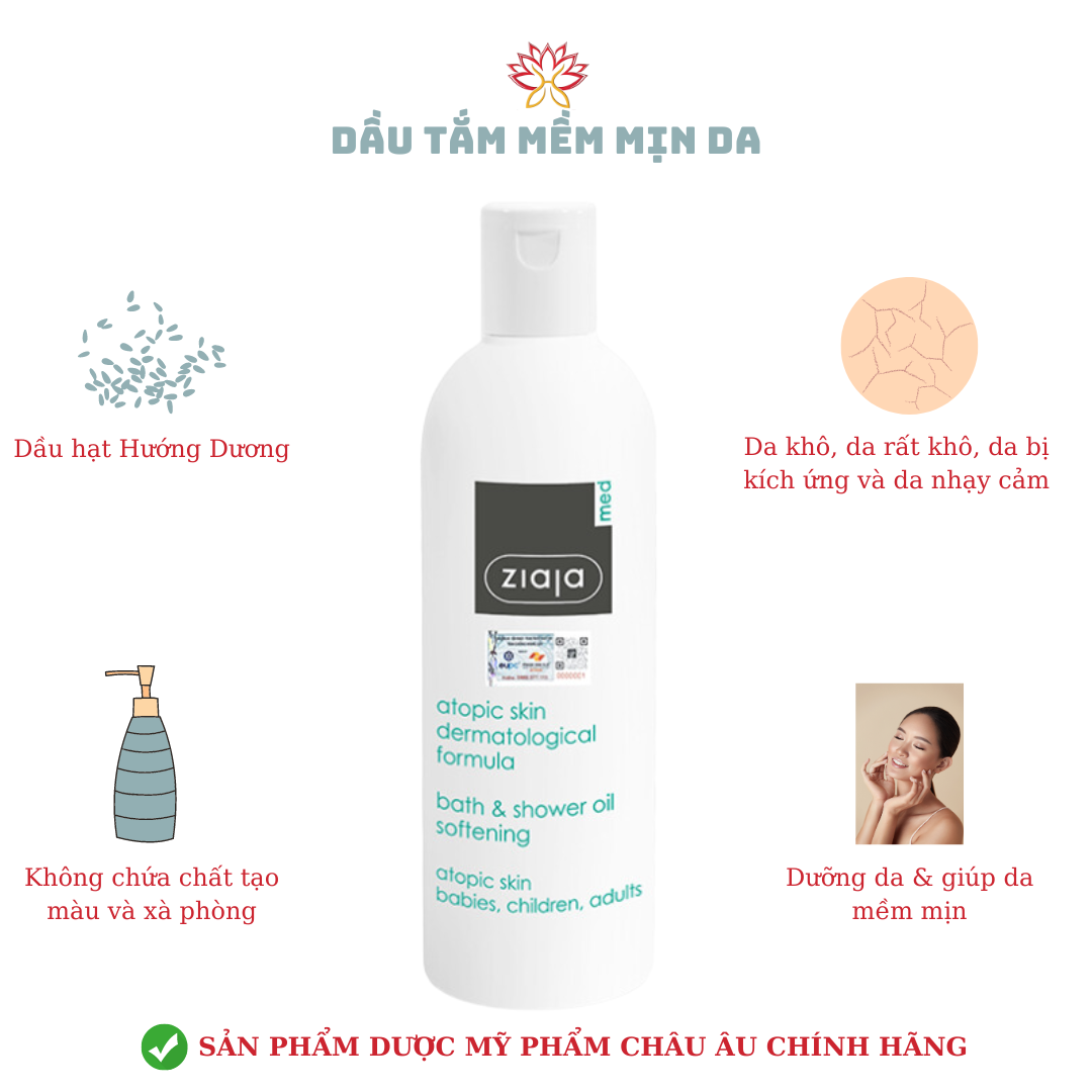 Dầu tắm mềm mịn da