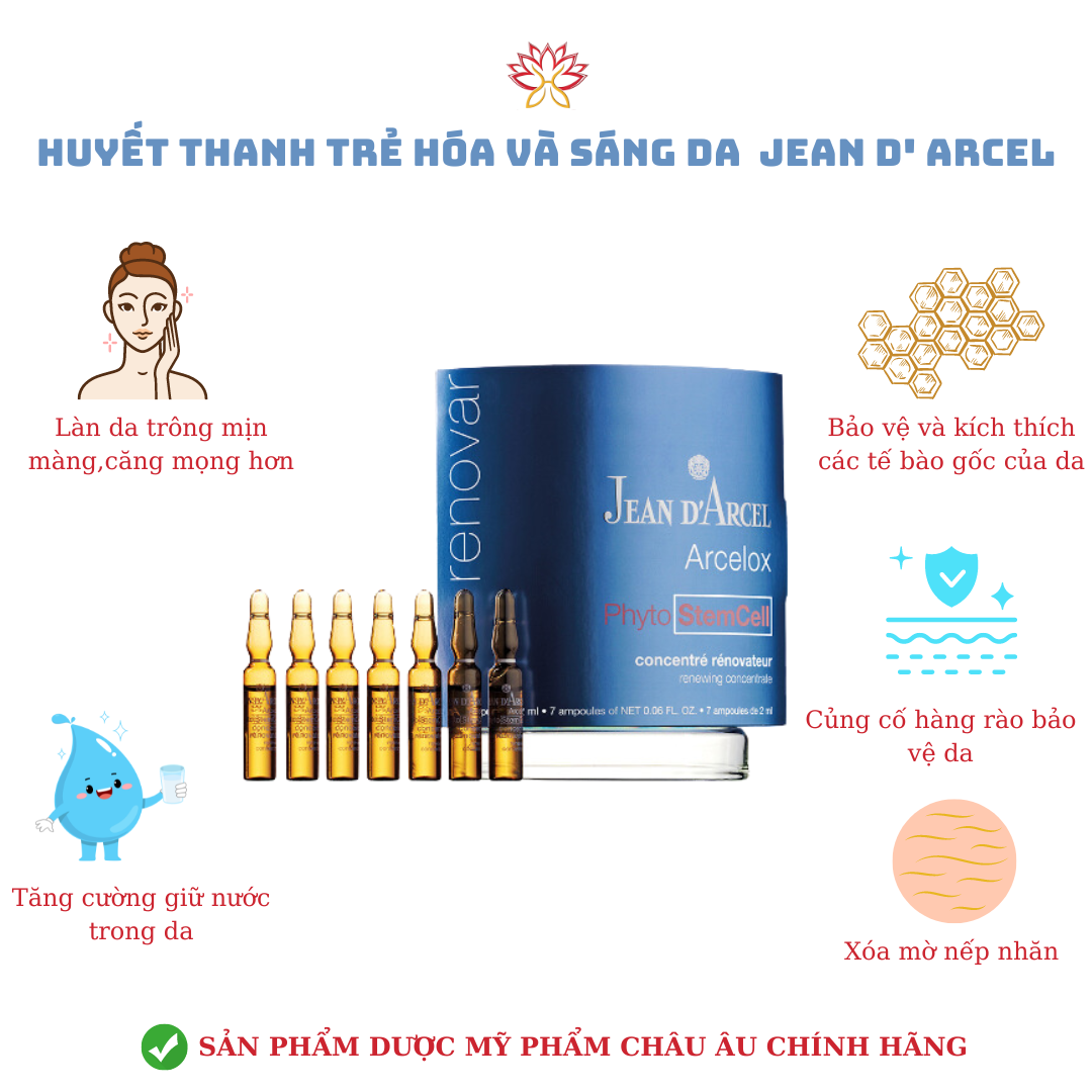 Huyết thanh trẻ hóa và sáng da Jean d'Arcel