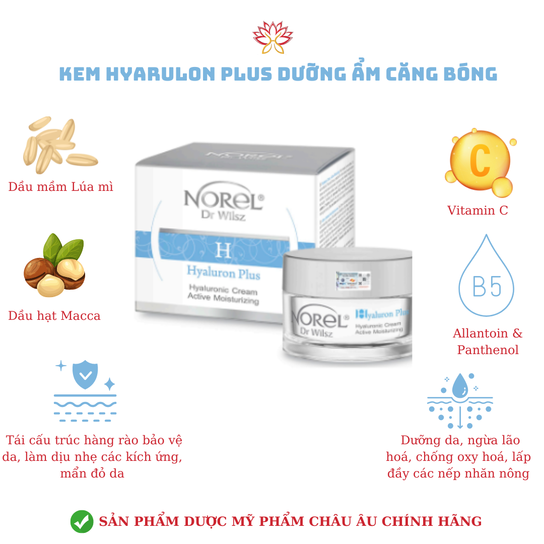 Kem Hyaluron Plus dưỡng ẩm căng bóng