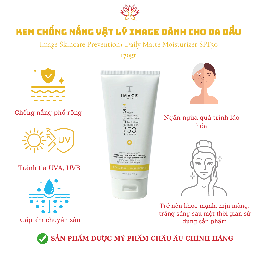 Kem chống nắng Image dành cho da dầu SPF 30 170gr