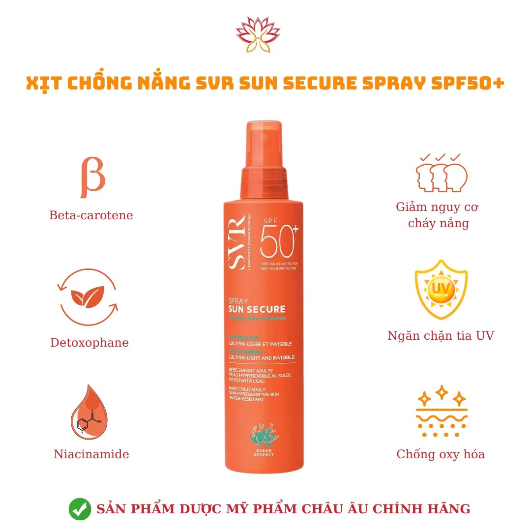Xịt chống nắng SVR SUN SECURE 50 