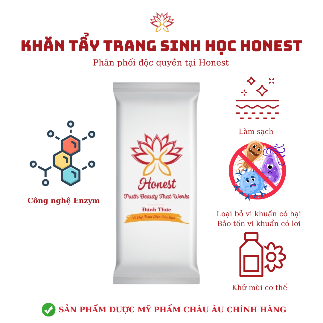 Khăn tẩy trang sinh học Honest Lô 0724