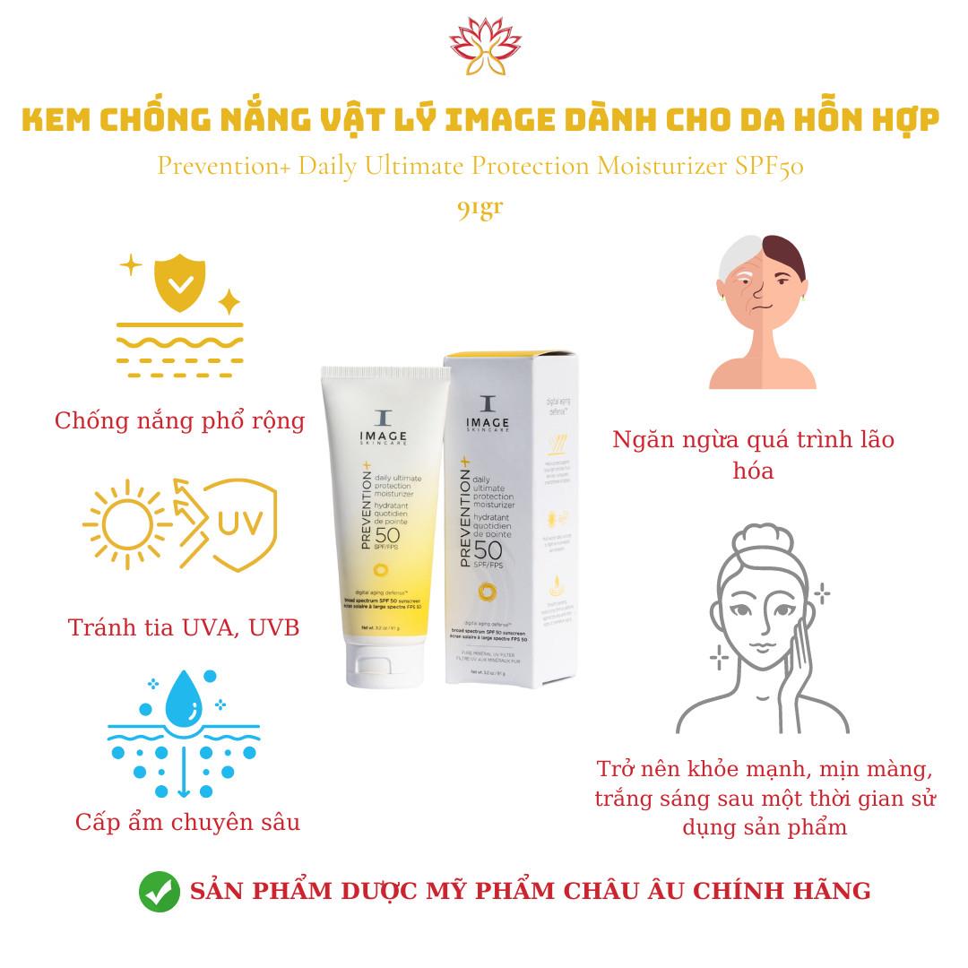 Kem chống nắng Image dành cho da hỗn hợp SPF 50. 91gr
