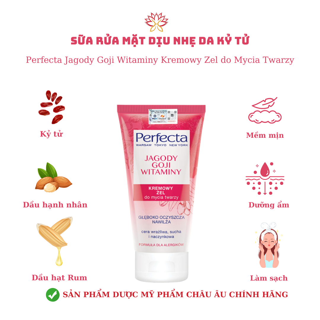 Sữa rửa mặt dịu nhẹ da kỳ tử 