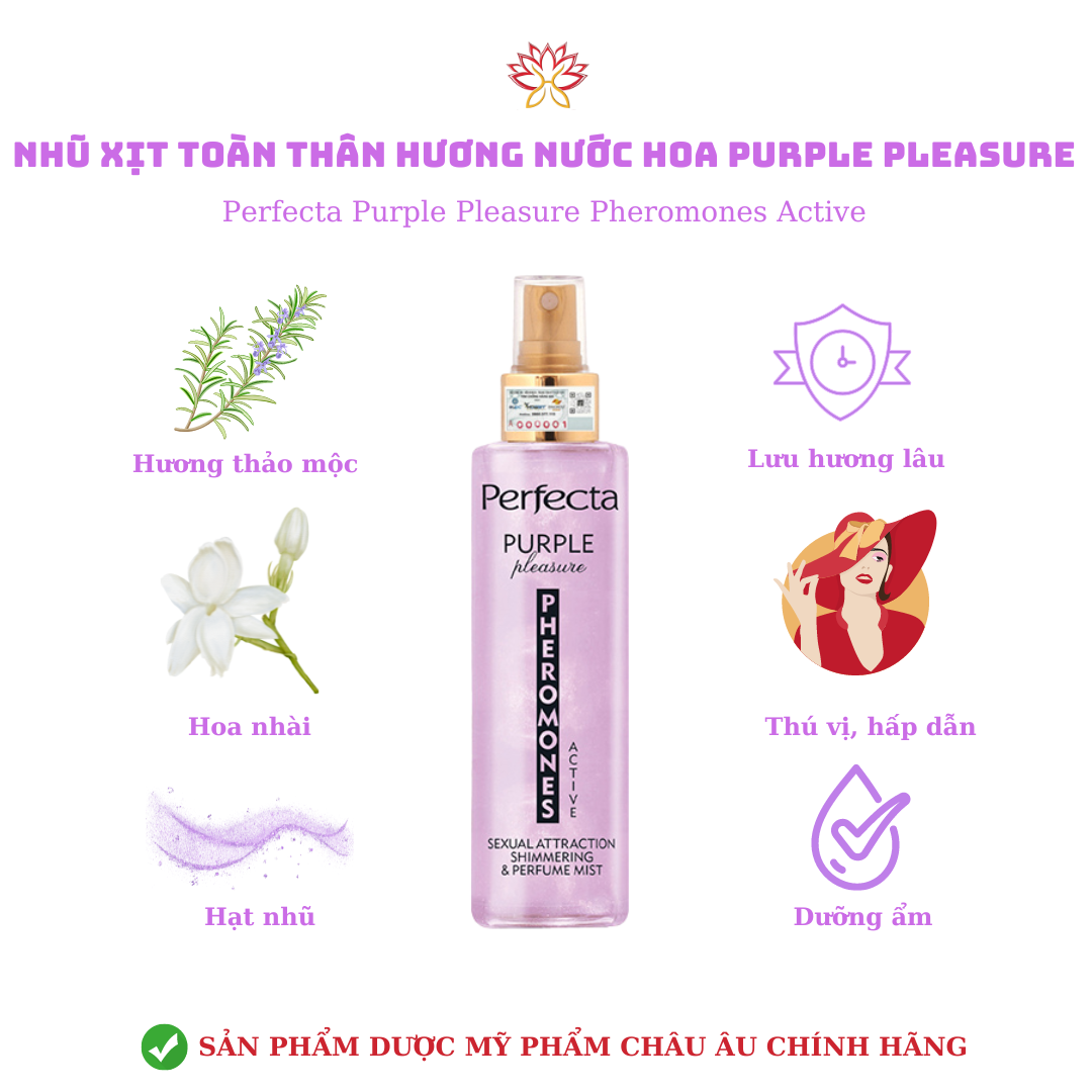 Nhũ xịt toàn thân hương nước hoa PURPLE PLEASURE 