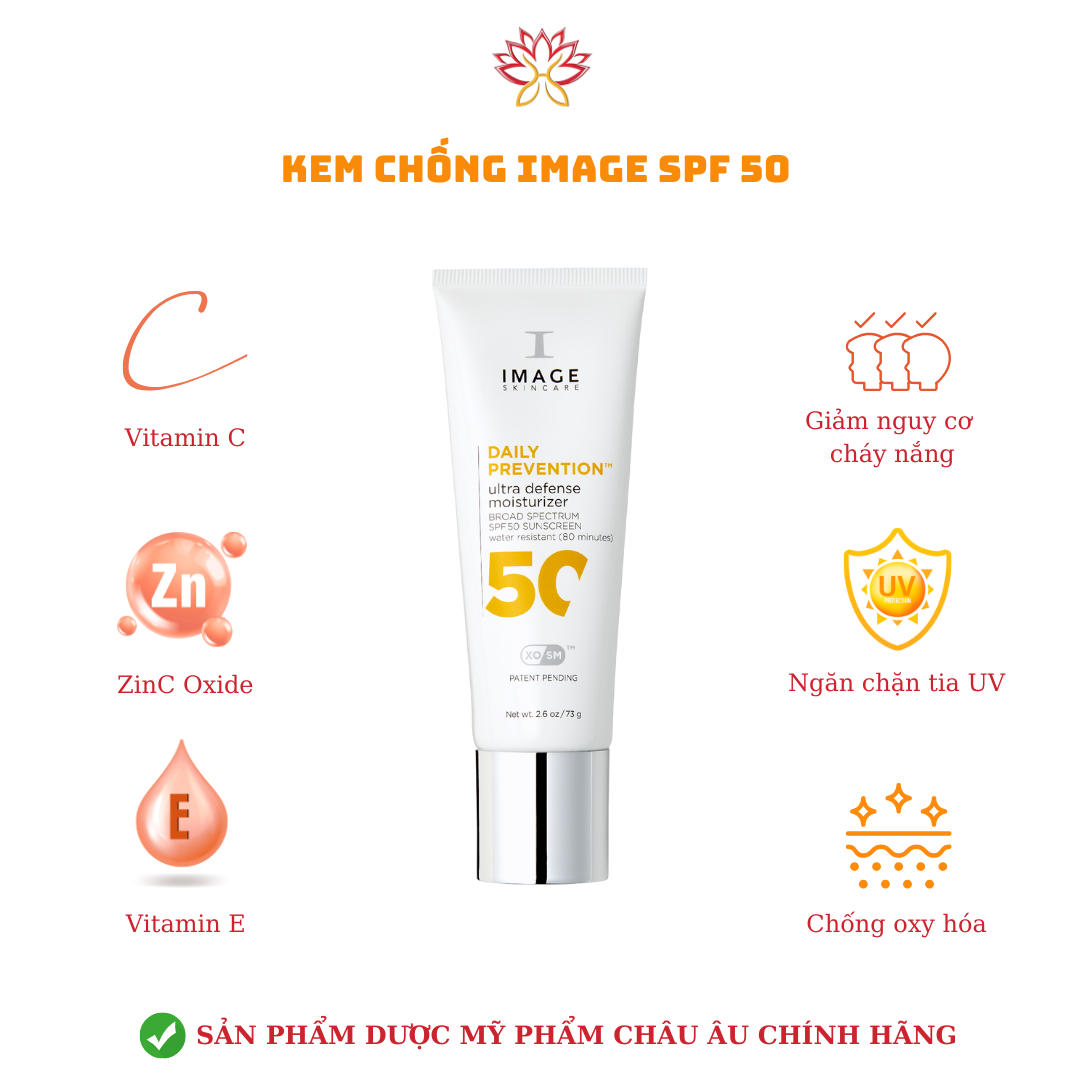 Kem Chống Nắng Image Skincare Daily Prevention Ultra Defense Moisturizer SPF50 (73gr) mới
